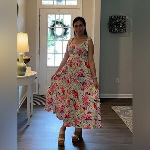 Floral Sleeveless Maxi Dress